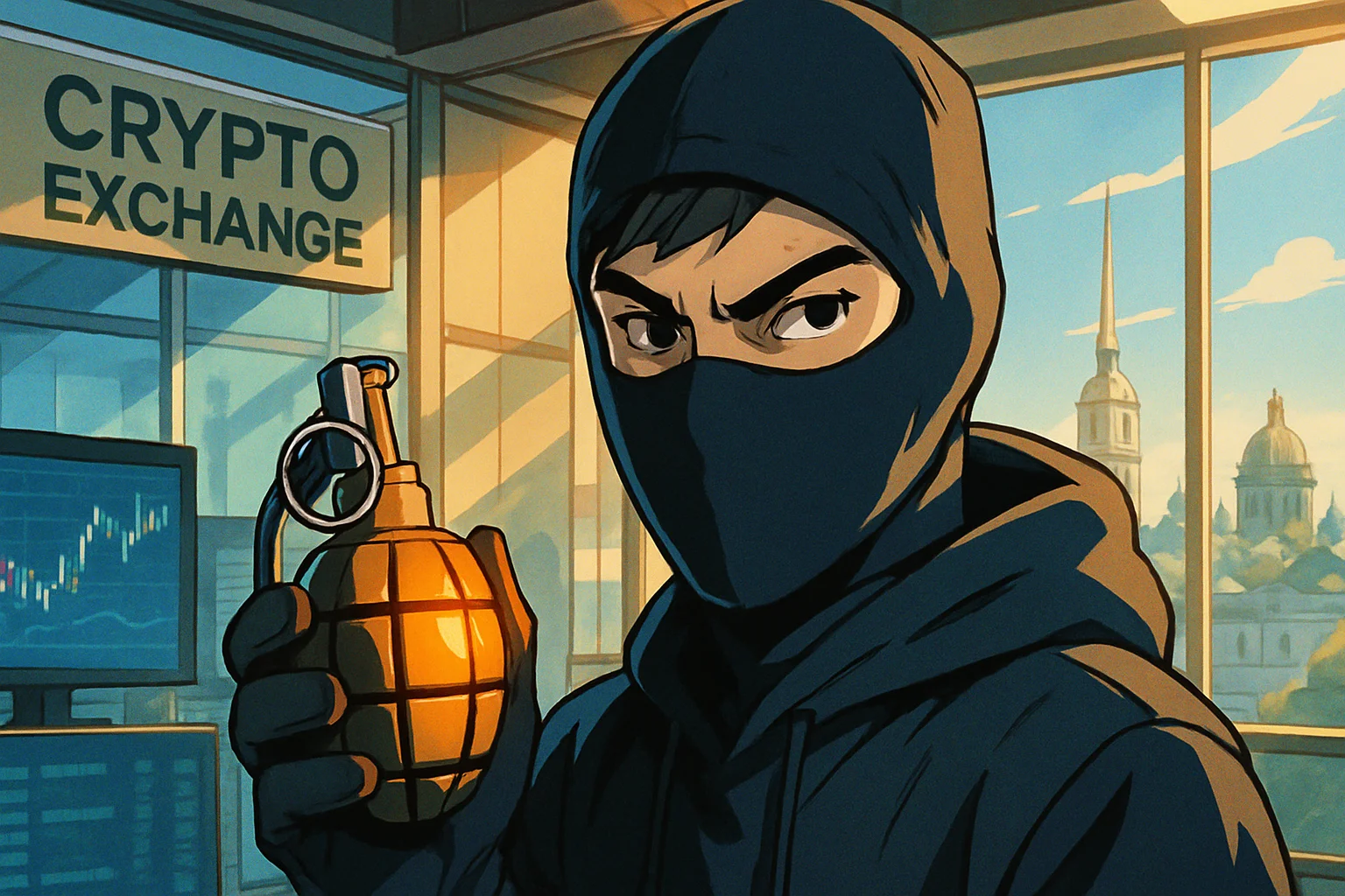 Use imitações de granadas para roubar a bolsa! Russo de 21 anos é preso no local